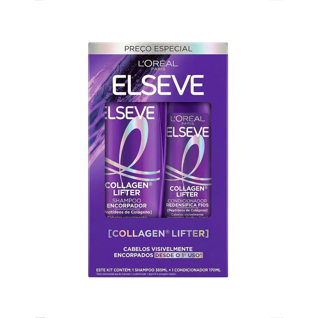 Elseve Colágeno Shampoo 385ml + Condicionador 170ml