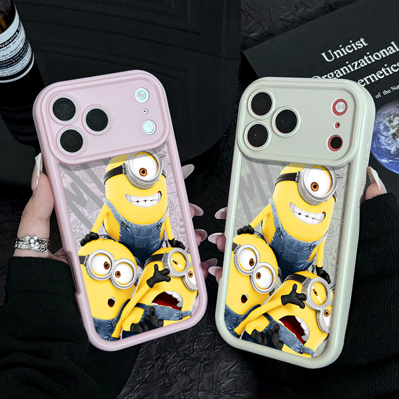 Capinha anti impacto de grupo de minions para samsung s23 fe s20 fe s21 fe s22 s24 s23 ultra s24 ultra capa protetora