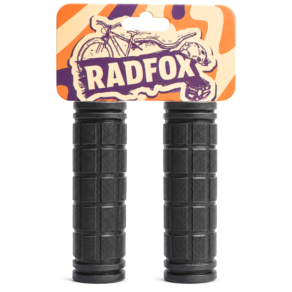 Manopla De Bicicleta aro 29/26/24/20 RadFox Urban Block 150mm Borracha Preta