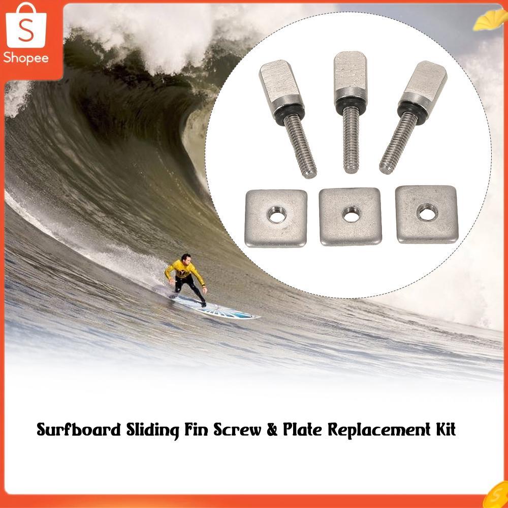 Hap fangzi fin plate 3 prancha de surf longboard parafuso deslizante e kit de substituição para stand up paddle body