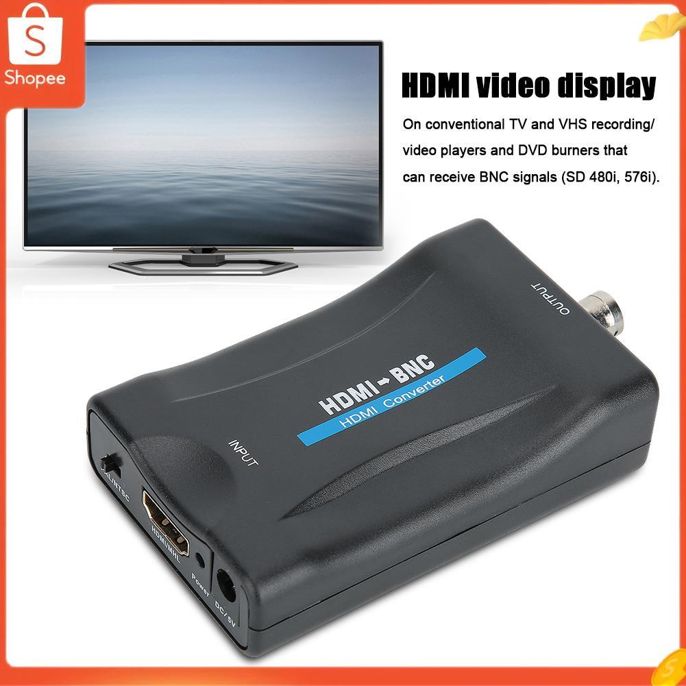 ERYUE Preto - Conversor de vídeo BNC para gravadores de DVD Sistema PALNTSC suporta material ABS