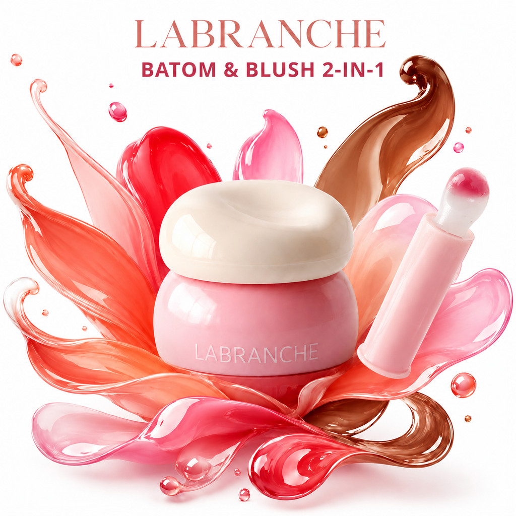 Batom E Blush Labranche 2 em 1 Tint  Cremoso Maquiagem Rosto Lábios Alta Fixação Multiuso Premium