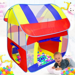 Tenda de brinquedo infantil oceano piscina de bolinhas dobrável casa grande tenda de brincar Interior exterior gaze resp