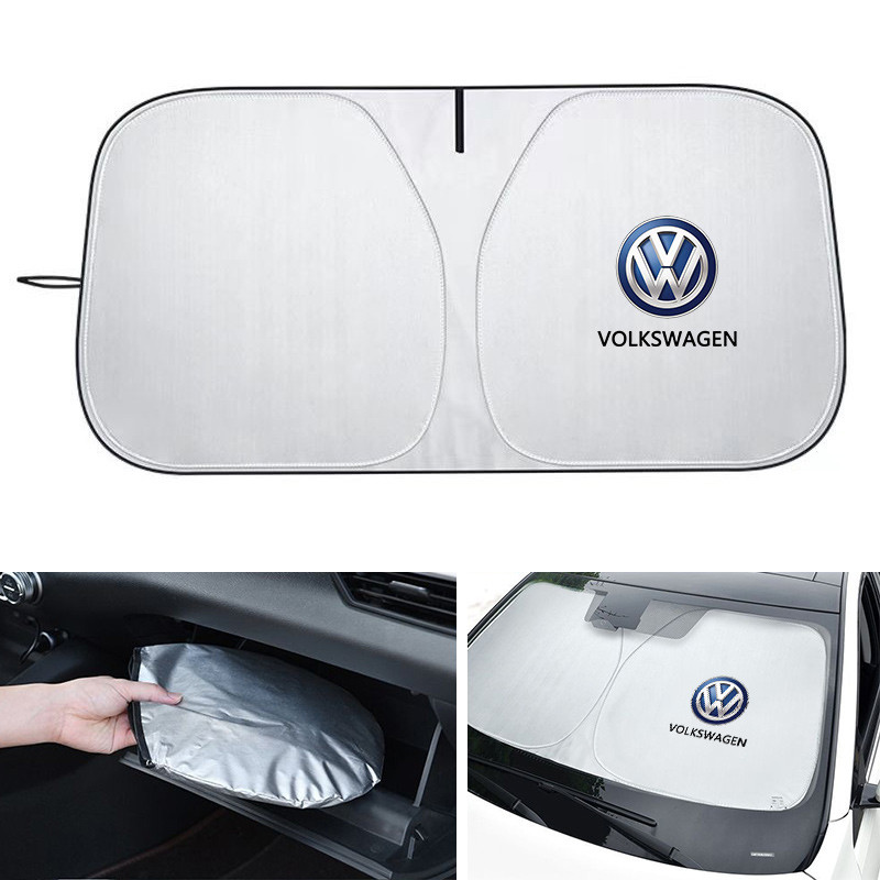 Pára-Brisa Do Carro Sun Sombra Viseira Proteção UV Escudo Para VW Volkswagen GTI Polo Golf Passat Tiguan Arteon Touareg 