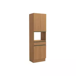 Torre Quente de Cozinha Maxxi G751 c/ 4 Portas 1 Gaveta e 1 Nicho p/ Forno 70cm Canela - Kappesberg