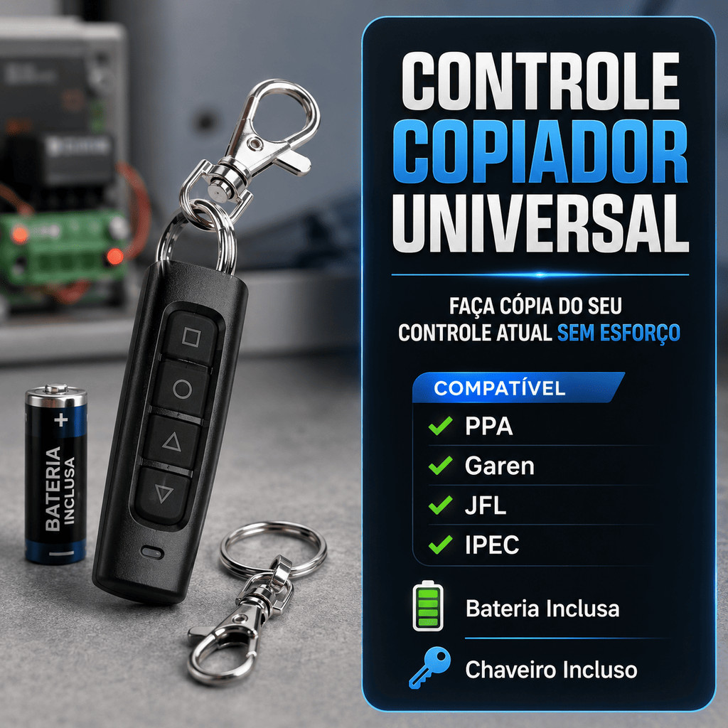Controle Remoto Portão Eletrônico 433MHz Universal PPA Garen JFL