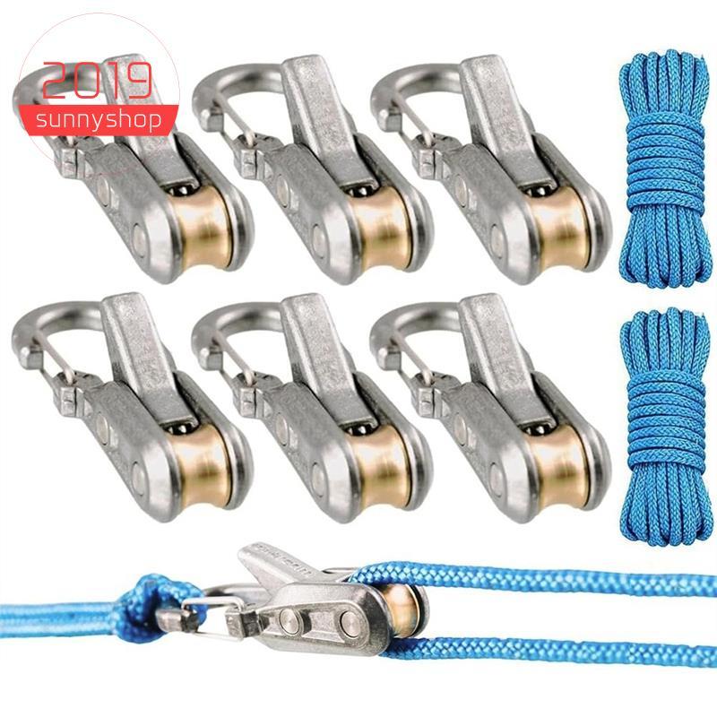 [Bestseller S] Tensor De Corda Sem Nó 6 Pacotes-Ajustadores De Paracord , Ferramenta De Amarração De Fivela Ajustável Co
