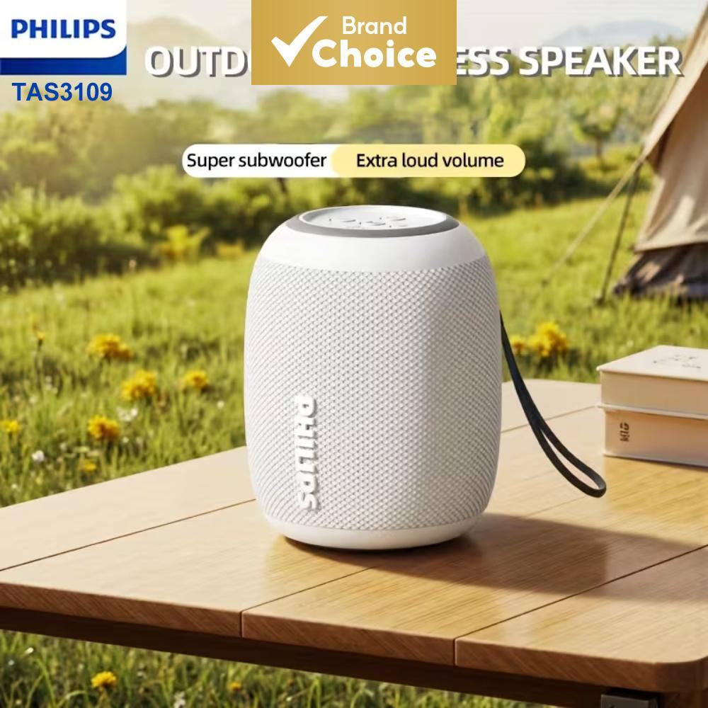 PHILIPS TAS3109 Alto-falante Bluetooth portátil TWS Original Graves Potentes Som Ambiente à Prova d'Água com Microfone