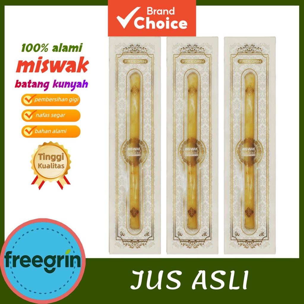 Freegrin 3 peças escova de dentes de siwak original | 100% natural | qualidade premium | cuidado oral e hálito fresco |