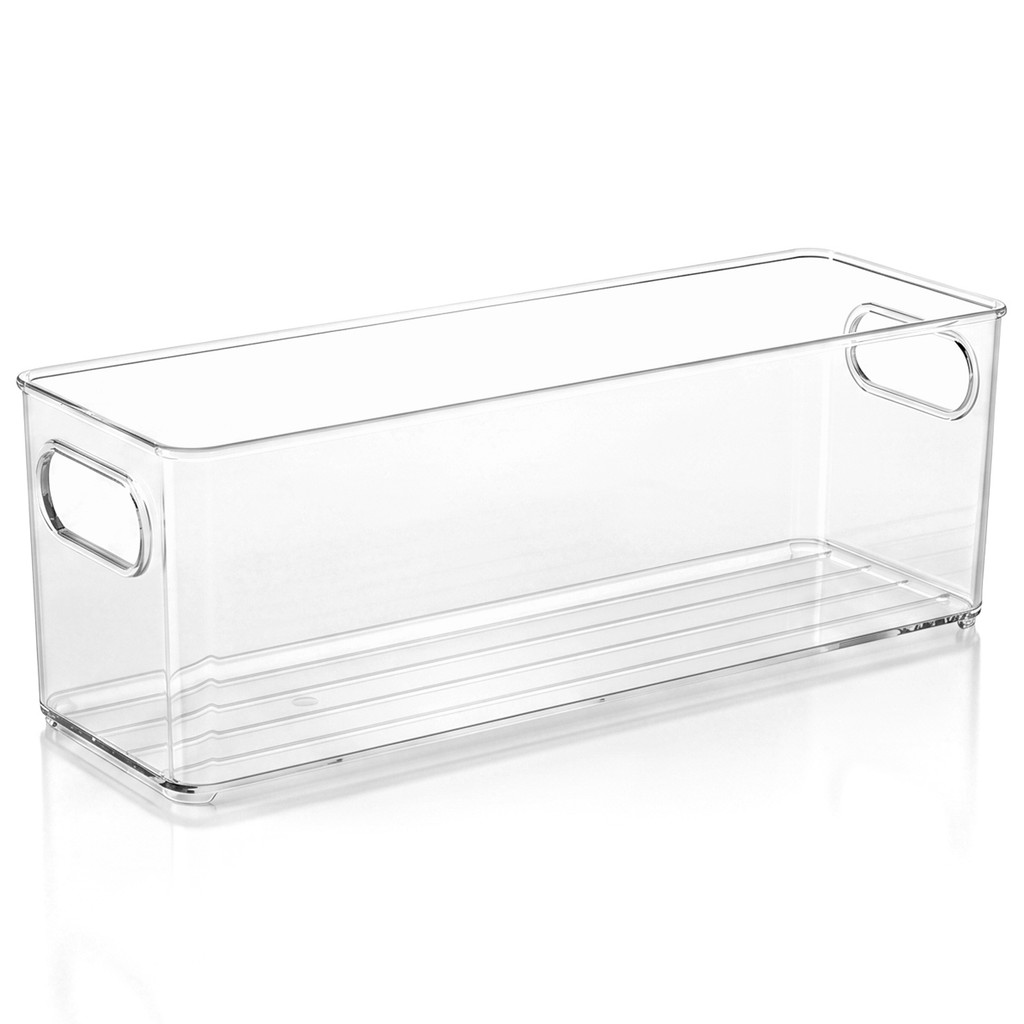 Organizador Acrílico Gaveta 10x30 Cm Geladeira Porta Maquiagem Multiuso Tranparente Resistente