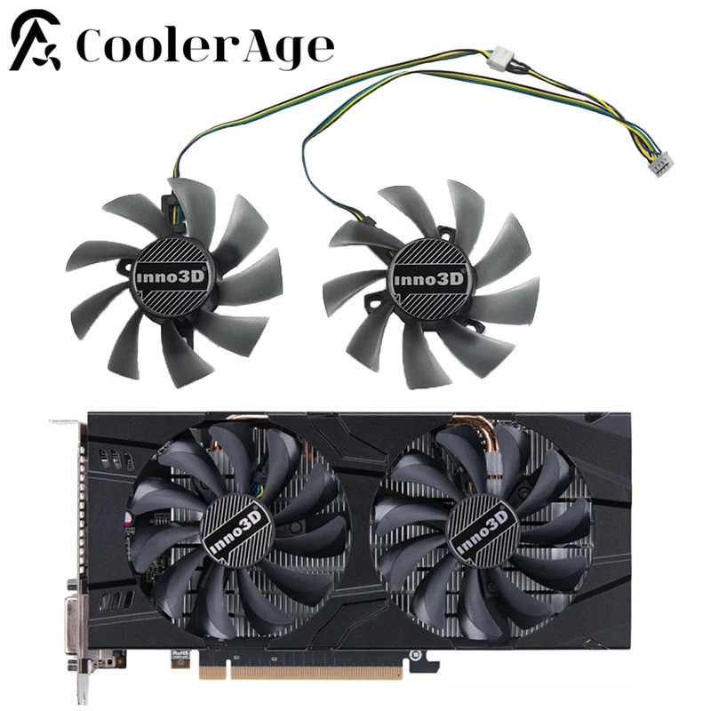 Substituição Do Ventilador Da Placa iVideo Para INNO3D GeForce GTX 1060 3GB 6GB X2 85MM T129215ventilador De Resfriament