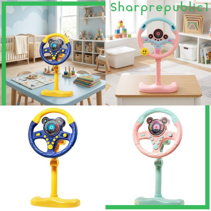 [Sharprepublic1] Brinquedo Simulado De Volante Interativo Com Luz E Música Eletrônica Para