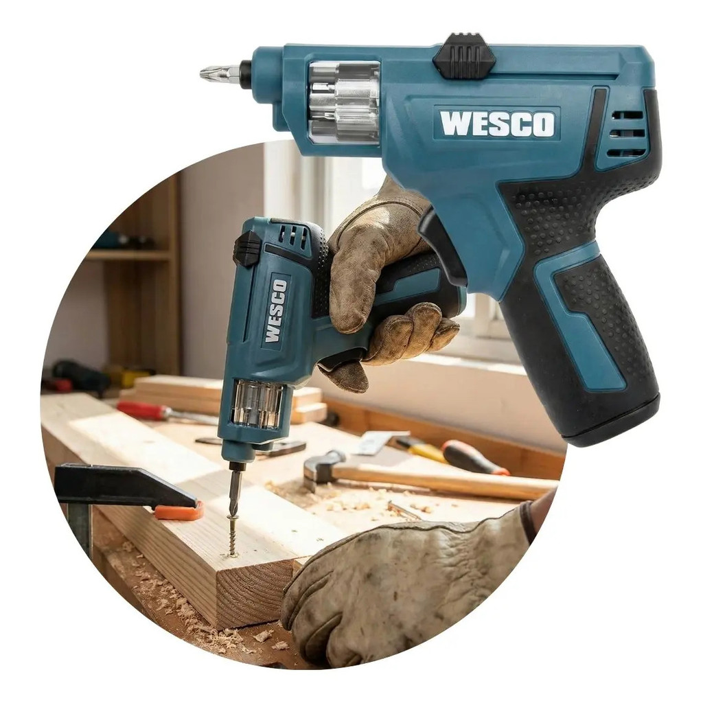 Parafusadeira a Bateria 3.6V Wesco chave De Fenda Com Troca Rápida Ws2013 Wesco - Envio Imediato