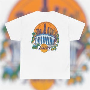 Camiseta Masculina Feminina Oversized Estampa Los Angeles Lakers Arena Streetwear, Camiseta de Basquete Vintage