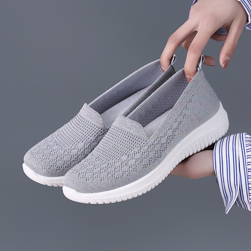 Sapatos femininos 2023 novo estilo malha comércio exterior sapatos femininos moda Casual sapatos esportivos femininos mã