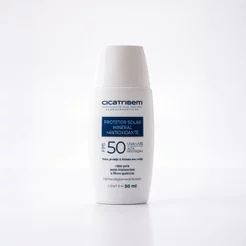 Protetor Solar Mineral FPS 50 Cicatribem 50ml Facial e Corporal Filtro Físico Pele Sensível