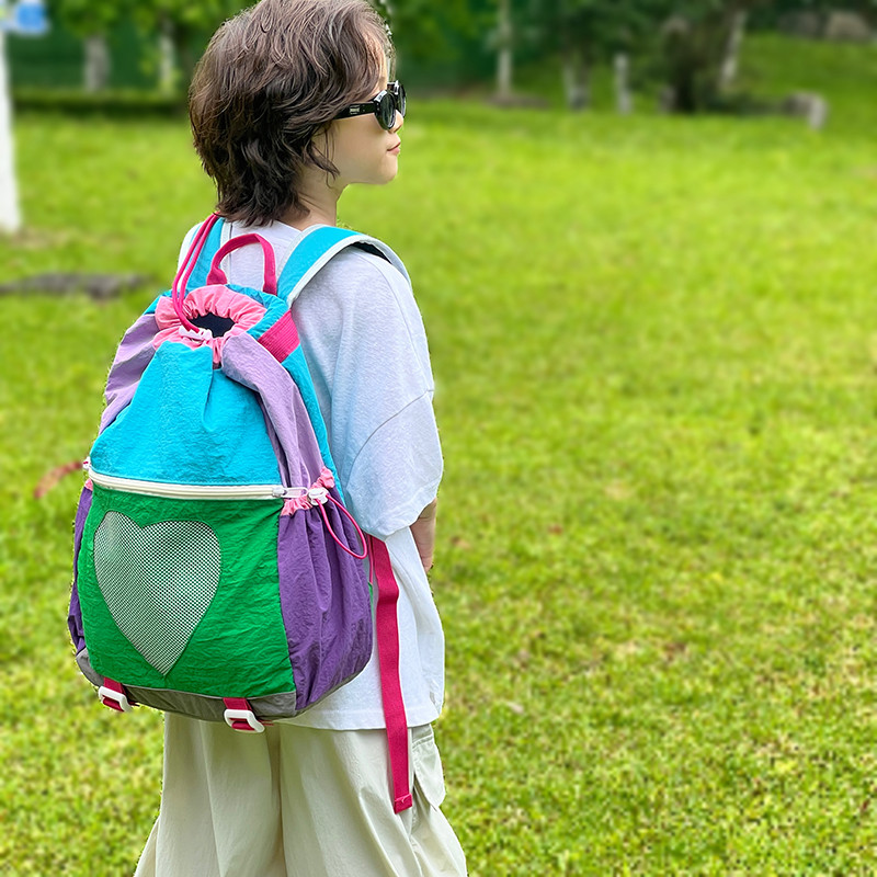 Mochila escolar infantil de jardim de infância, moda novo estilo coreano, moda menina, bebê, cor contrastante, mochila e