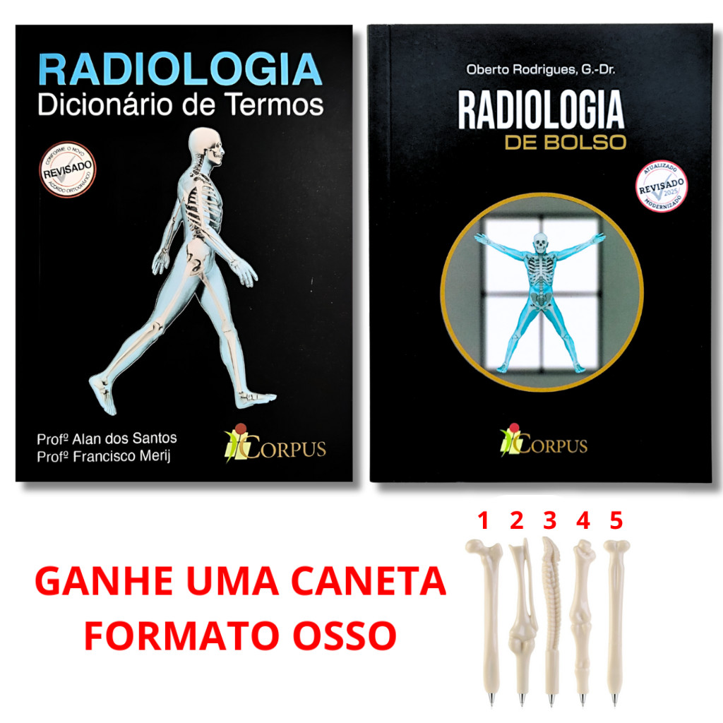 NOVO Radiologia Técnicas Básicas De Bolso 2023 + Dicionário de Termos + Caneta Osso