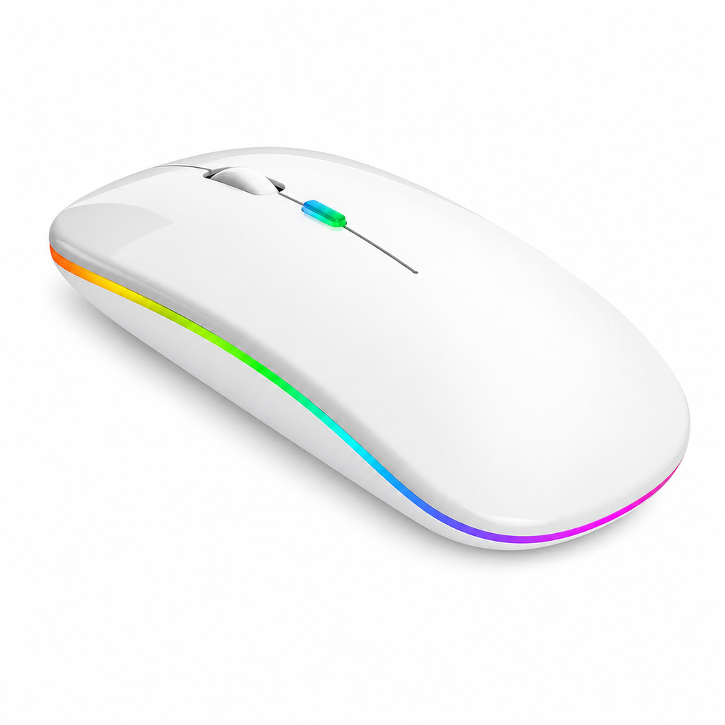 Mouse Branco Premium Silencioso Ergonomico Optico 6 Botoes Para Avell Gamer Storm BS Blance