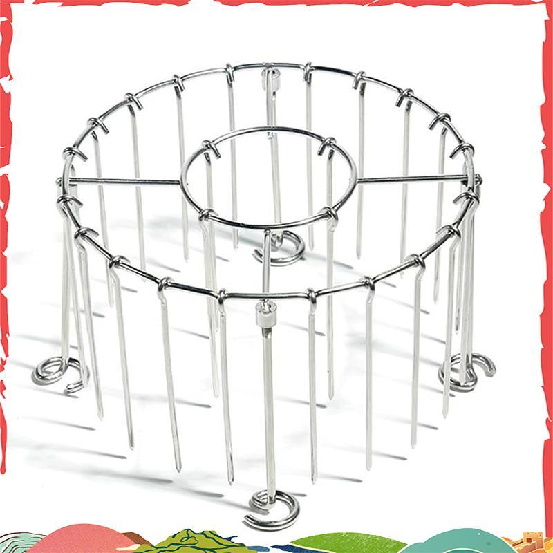 Rack De Espeto Para Churrasqueira Fritadeira De Ar , Conjunto De Kabob De Aço Inoxidável-Inclui 24 Espetos De Carne Vert