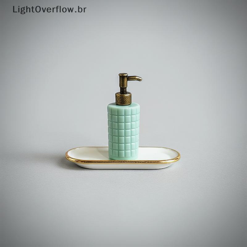 Dispensador De Sabonete Em Miniatura LOF Com Textura De Grade Mini Frasco De Loção Acessório Para Casa De Bonecas Ótimo