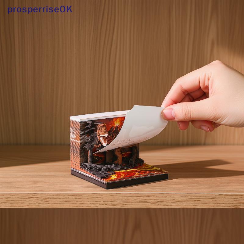 [newpros] Calendário De Peça De Tempo 2027 Mesa Com Luz LED Destacável 3D Escultura Em Papel Arte Bloco De Notas Present