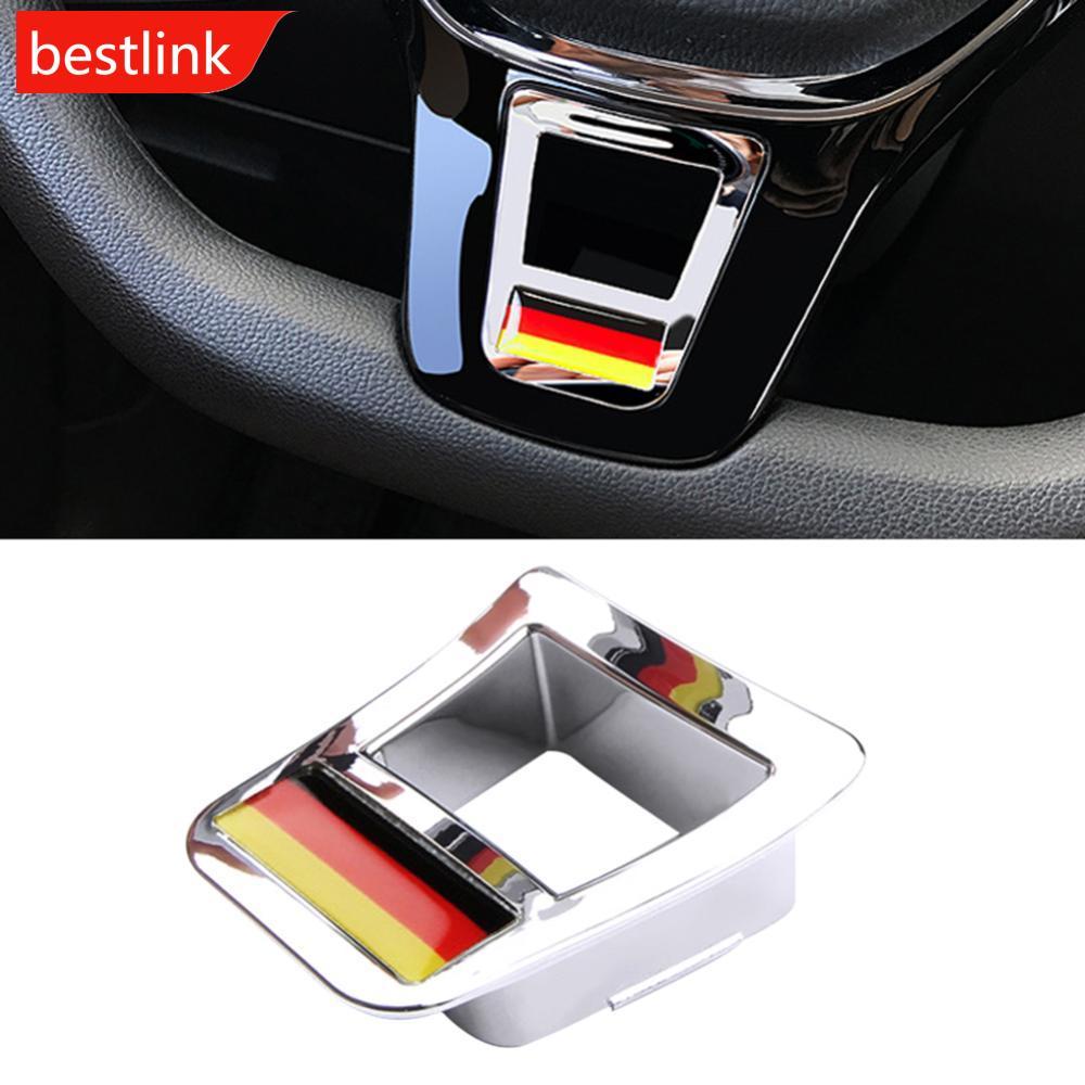 BESTLINK Adesivo De Acabamento Da Tampa Do Volante Interior Carro Para Volkswagen GOLF 7 GTi MK7 POLO 2014 2015 Passat B