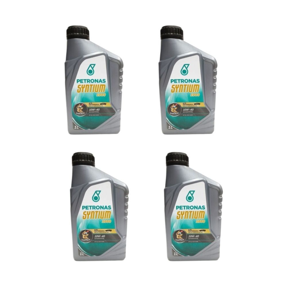 Kit 4 óleos Motor 10w40 Semi Sintético Petronas Syntium 1 Litro