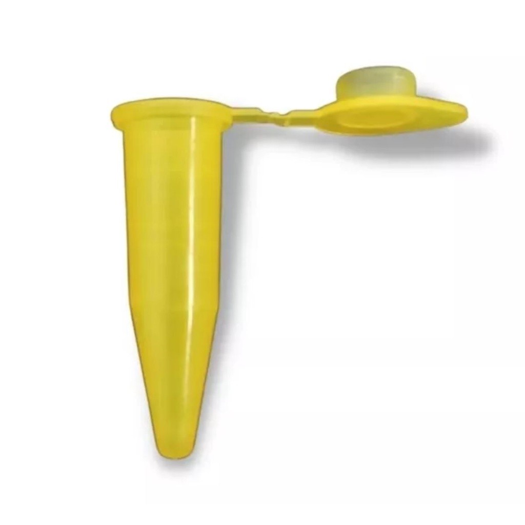 Microtubo Pino Flaconete 0,9ml 1.000 Unidades - Amarelo Flaconete Cônico