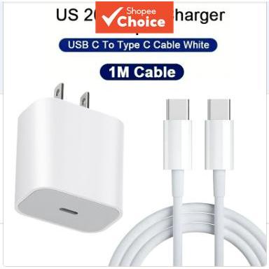 Carregador Rápido PD 20W para iPad Air e iPhone 17 Air 16 Plus 15 Max com Plug US e Cabo de Carregamento Rápido