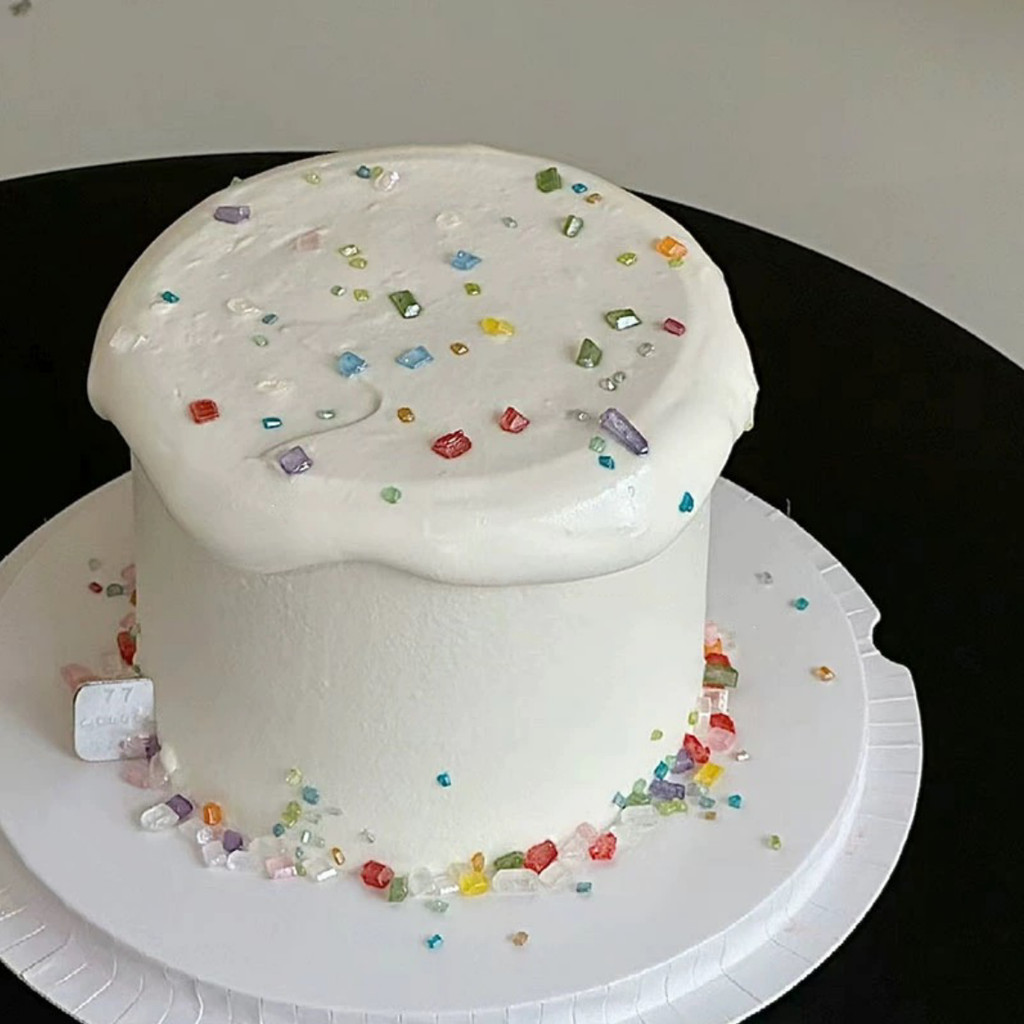Influenciador simples decoração de bolo de aniversário verão dopamina cristal perolado cor doces Pellets comestíveis cor