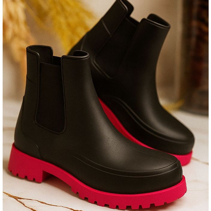 Bota Galocha Inverno Leve Solado Tratorado Cores Pink Preto Branco Cano Médio 33 ao 40
