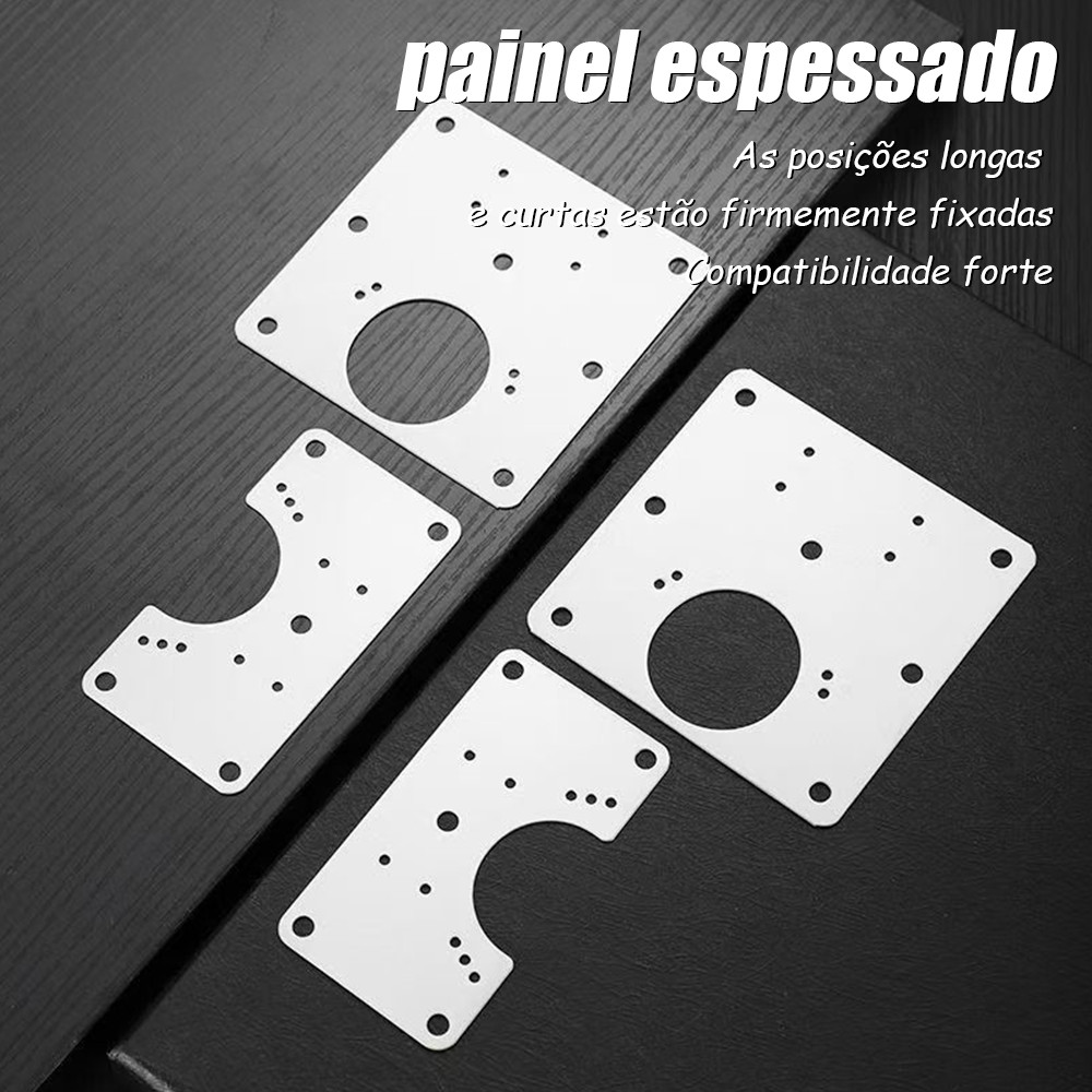 Placa de Reparo de Dobradiça Aço inoxidável Kit Placas Reparo Dobradiça Pacote universal com parafusos Placa de reparo
