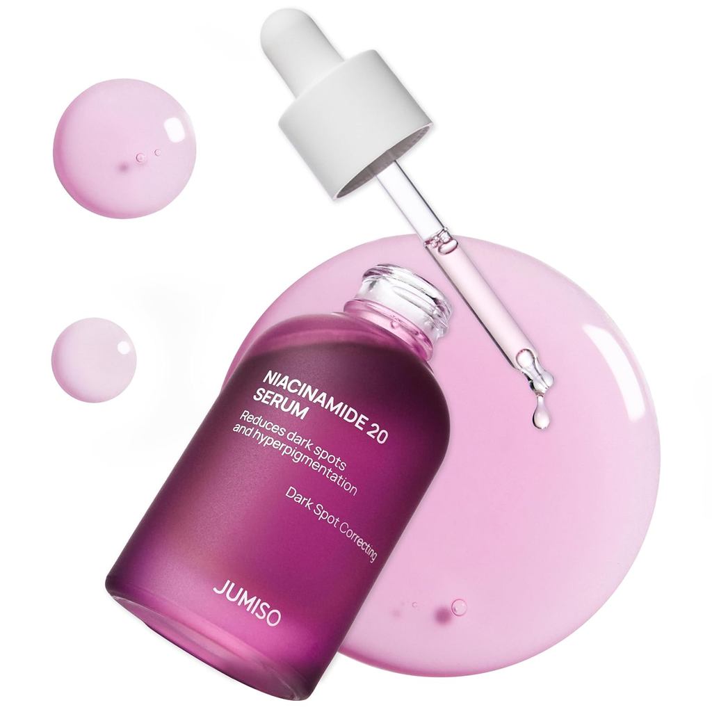JUMISO Sérum para Manchas Escuras com 20% de Niacinamida – Sérum Facial com Ácido Tranexâmico (TXA) + Glutationa – Ajuda