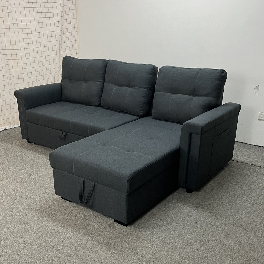Sofá-cama, de dupla função, dobrável e multifuncional, adequado para salas de estar pequenas, sofá-cama com chaise longu