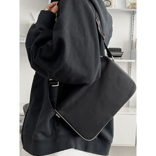 Versão coreana simples bolsa mensageiro masculina All-Match bolsa de ombro Commuter mensageiro saco Casual pano de náilo