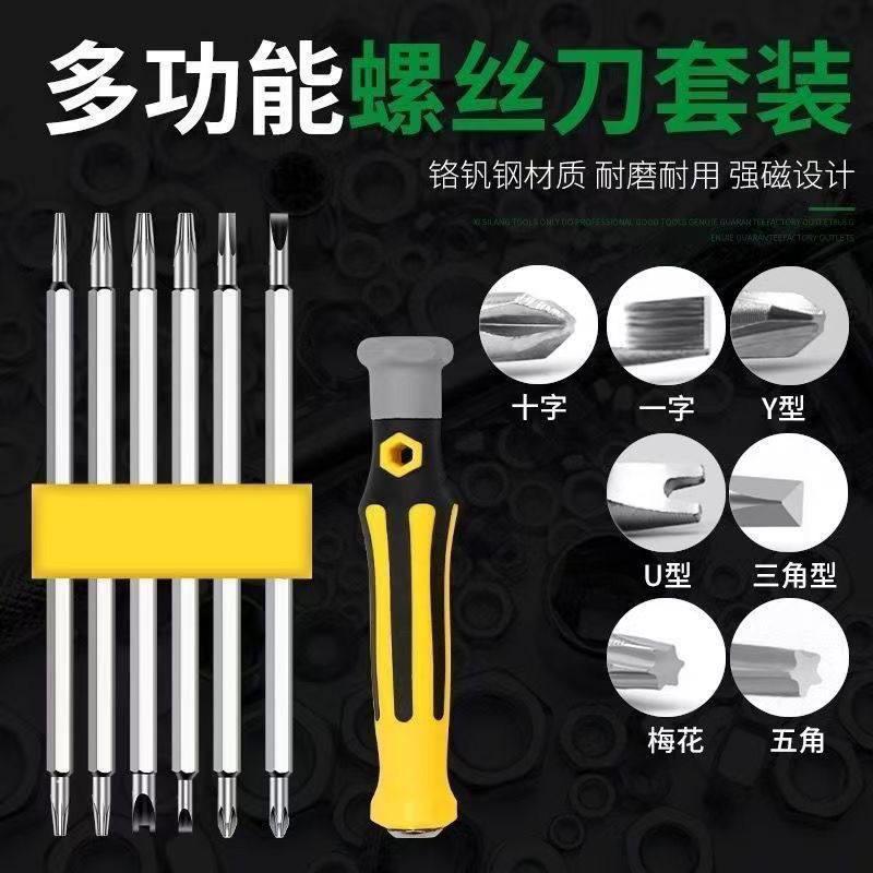Conjunto de chave de fenda 12 em 1 multifuncional de duas cabeças em formato especial de precisão Torx Phillips Hexagon 