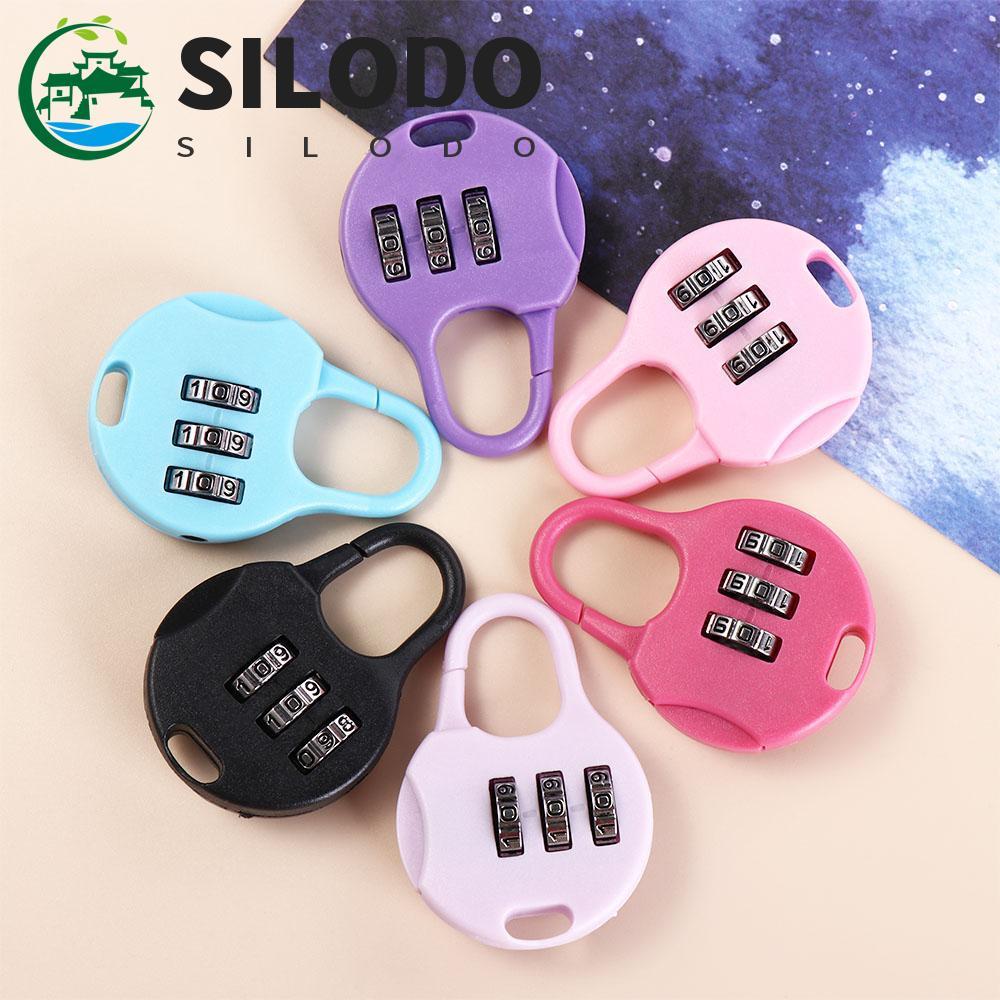Cadeado SILODO , De Combinação De Senha De Mochila De Plástico , Fechaduras De Dígito De Bloqueio De Viagem De Bagagem D