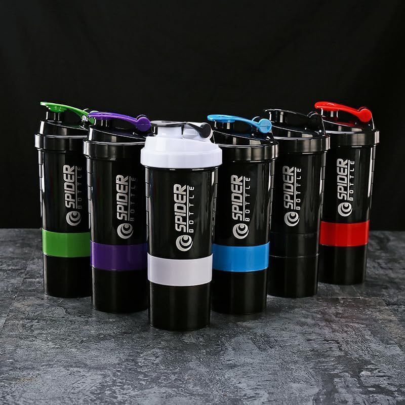 Fitness Aranha Shaker Garrafa Ginásio Arte Garrafas Ciclone Para Pré-Treino Suplemento Proteína Shake Sipper 500ml Homem