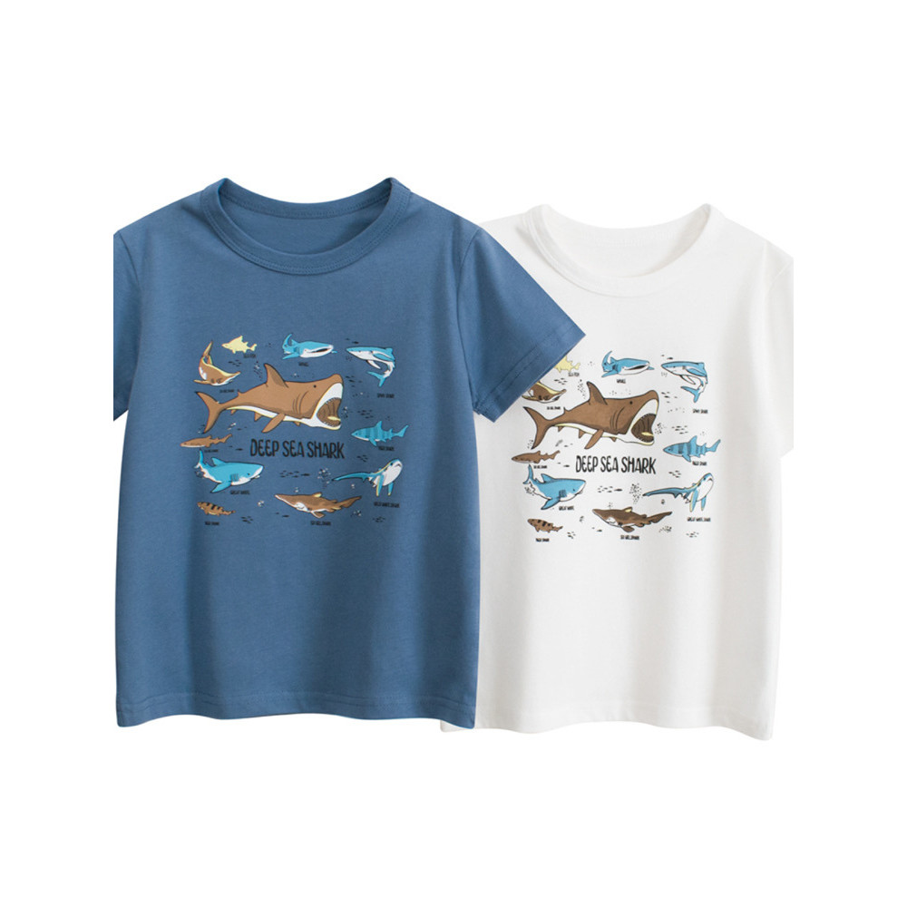 27 crianças roupas infantis de algodão puro versão coreana novo estilo infantil camiseta de manga curta menino bebê dese