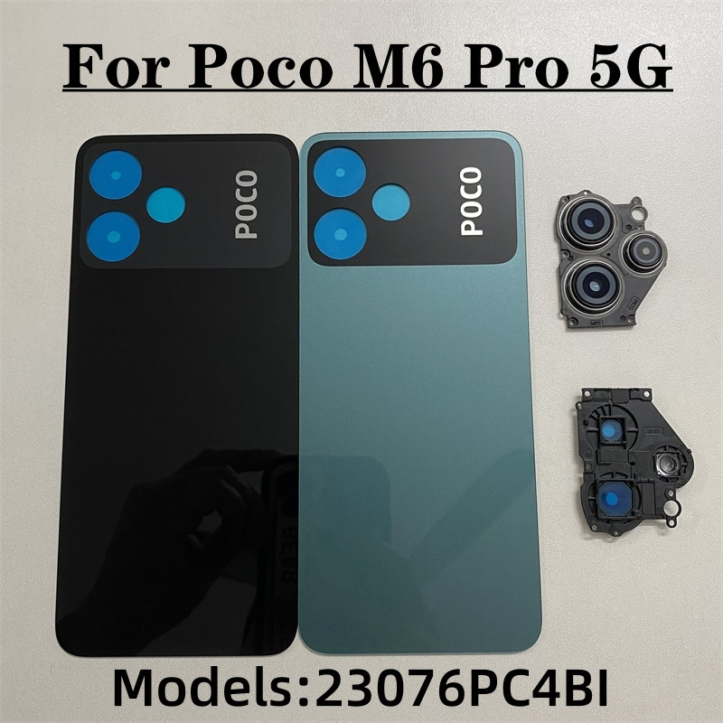 Capa De Vidro Traseira Para Xiaomi Poco M6 Pro 5G , Porta , Substituição , Caixa