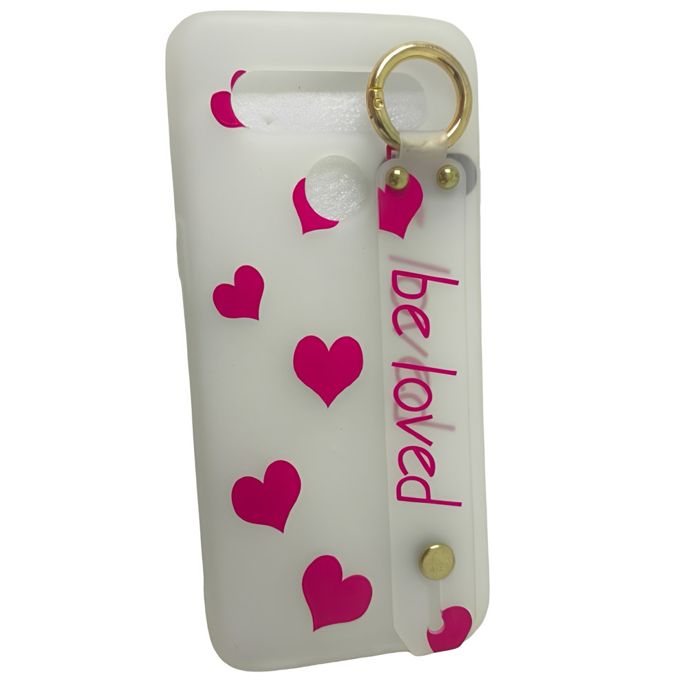 Capa capinha protetora LG K41s coração rosa escuro