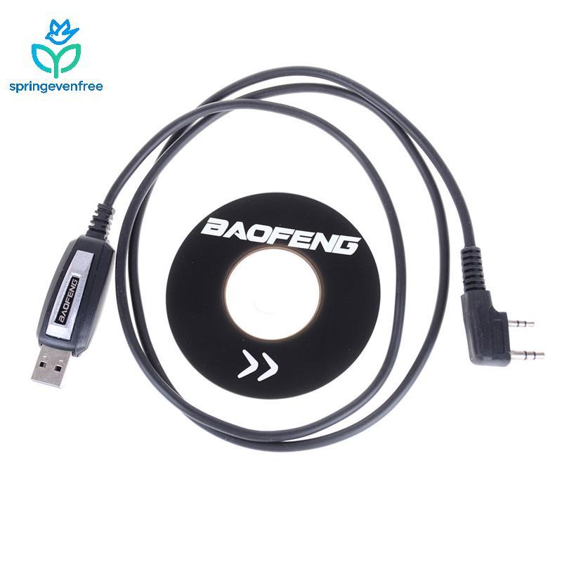 Spe 1 Conjunto De Cabo De Programação USB 2 Pinos Com CD De Software Para Rádios Baofeng UV-5R BF-888S FE