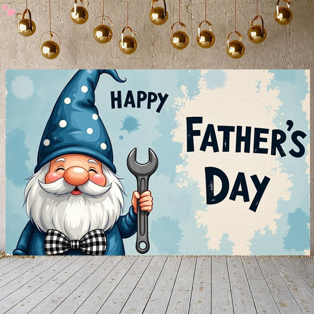 Feliz Dia Dos Pais Capa De Porta Decoração Gnomo Banner Da Frente Handyman Chave Design Pano De Fundo Azul Varanda Exter