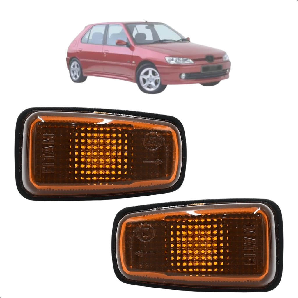 Par Pisca Lateral Peugeot 306 1997 Até 2002 Partner 1999 Até 2003