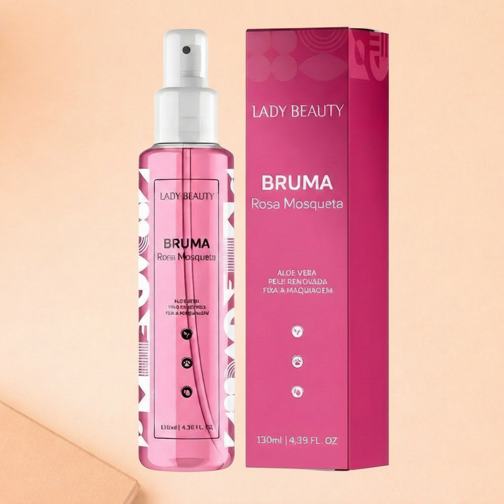 Bruma Fixadora Lady Beauty Rosa Mosqueta 130ml Hidrata E Ilumina