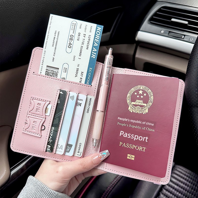 Porta-passaporte Porta-cartões Bolsa de armazenamento de documentos Viagem no exterior Visa Capa protetora portátil de a