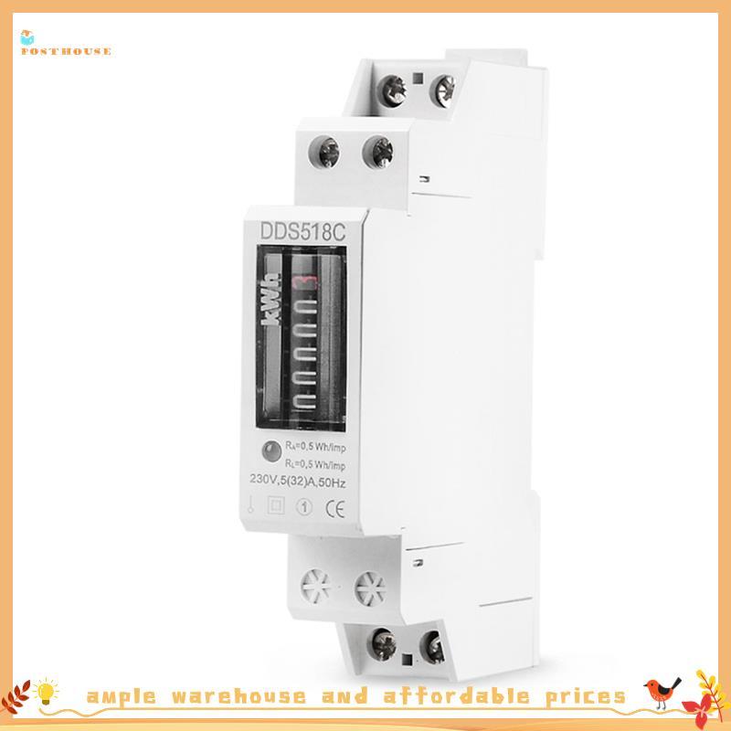 Medidor De Alto-Falante Klarkbrs4 DDS518C Trilho Din Monofásico Consumo De Energia De Eletricidade Wattímetro Contador K