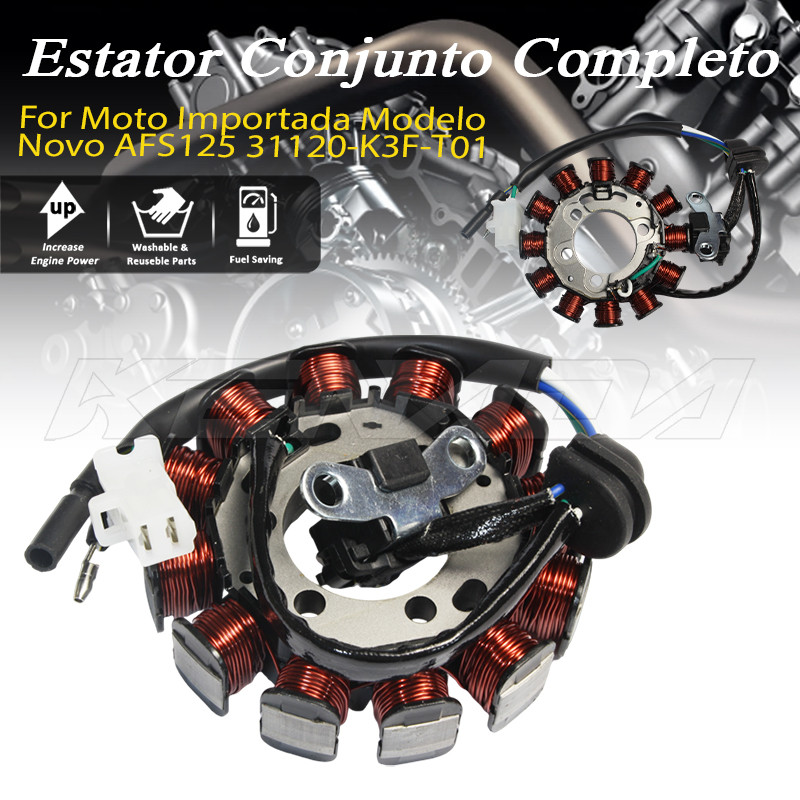 Estator Magneto Bobina de Carga Para Honda AFS125 Importada Modelo Novo Código 31120-K3F-T01 Durável
