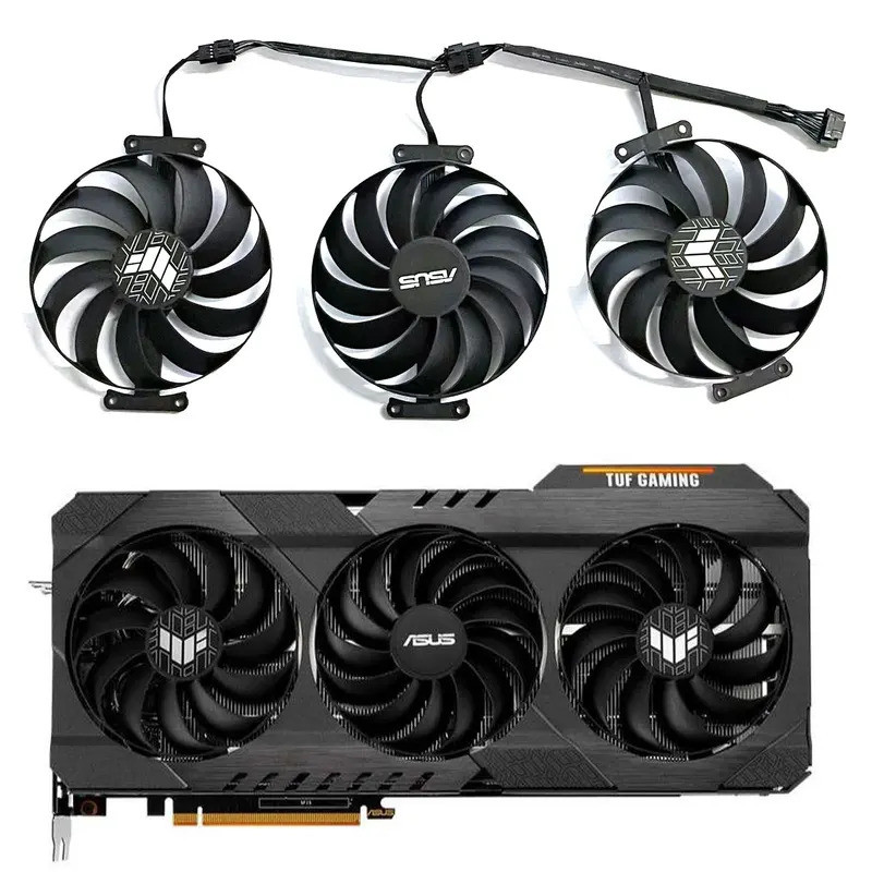 95MM 7PIN T129215SU CF1010U12S RX6900 XT GPU Ventilador Para ASUS TUF Gaming Radeon RX 6700 6800 6900 OC Versão De Subst